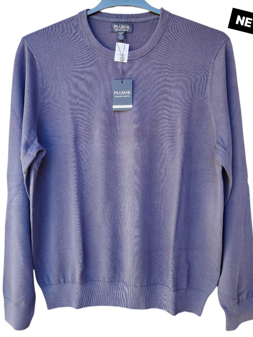 XXL Sweater Navy Blue Jos A Bank Crewneck Cotton New Nwt Mens Size Regular Fit